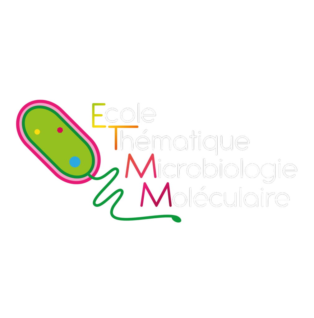 logo blanc de l'ETMM école thématique microbiologie moleculaire